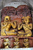 Ananda temple Bagan, Myanmar. Images of the life historical Buddha from birth to death of the circumambulatory corridors. 